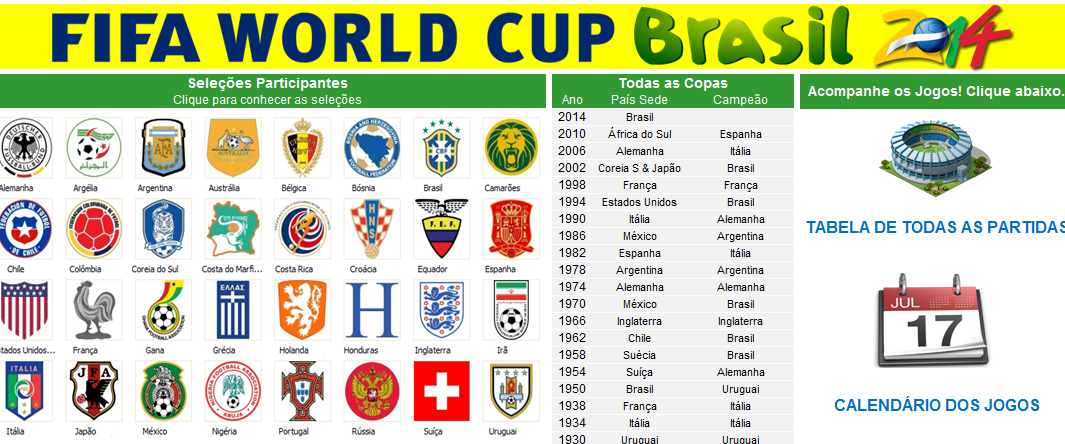 Tabela de Jogos Copa 2018  Tabela de jogos, Tabela copa do mundo